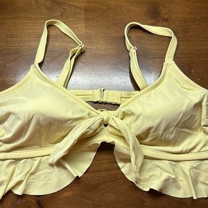 Yellow Ruffle Bikini Top